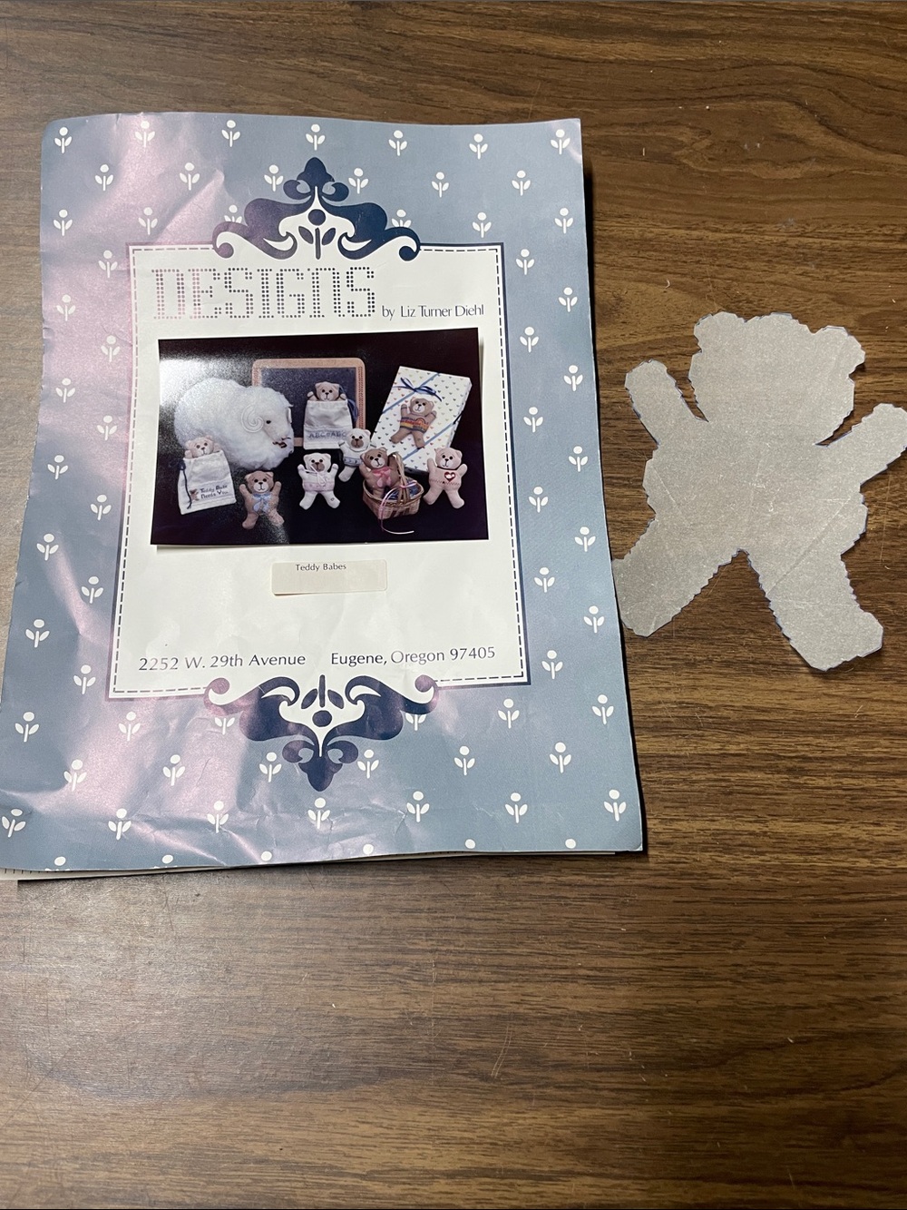 Printed Craft Pattern Booklet in Light Blue with White Motif